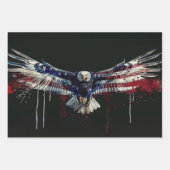 Patriotic Wrapping Paper for Decoupage 3 Sheets ラッピングペーパーシート (正面3)