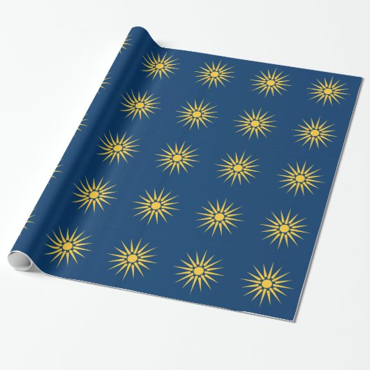 Patriotic wrapping paper with Flag of Macedonia ラッピングペーパー (アンロールド)