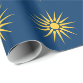 Patriotic wrapping paper with Flag of Macedonia ラッピングペーパー (ロールコーナー)
