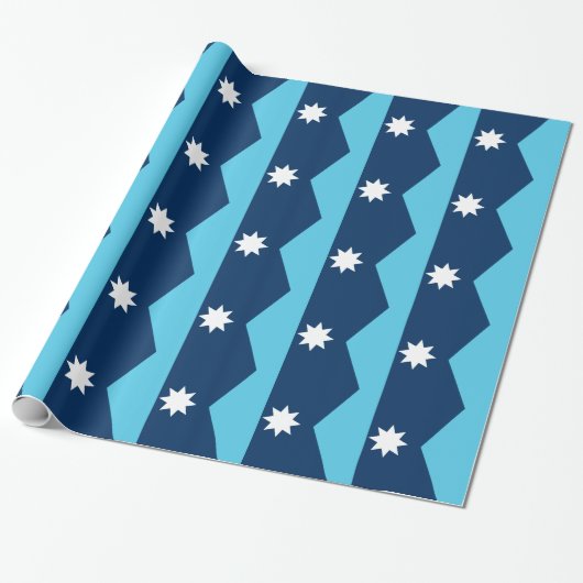 Patriotic wrapping paper with Flag of Minnesota ラッピングペーパー (アンロールド)