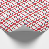 Patriotic wrapping paper with Flag of Montreal ラッピングペーパー (角)