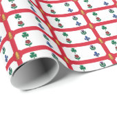 Patriotic wrapping paper with Flag of Montreal ラッピングペーパー (ロールコーナー)