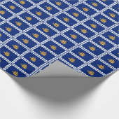 Patriotic wrapping paper with Flag of Quebec City ラッピングペーパー (角)