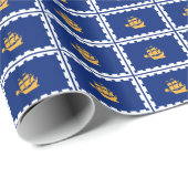 Patriotic wrapping paper with Flag of Quebec City ラッピングペーパー (ロールコーナー)