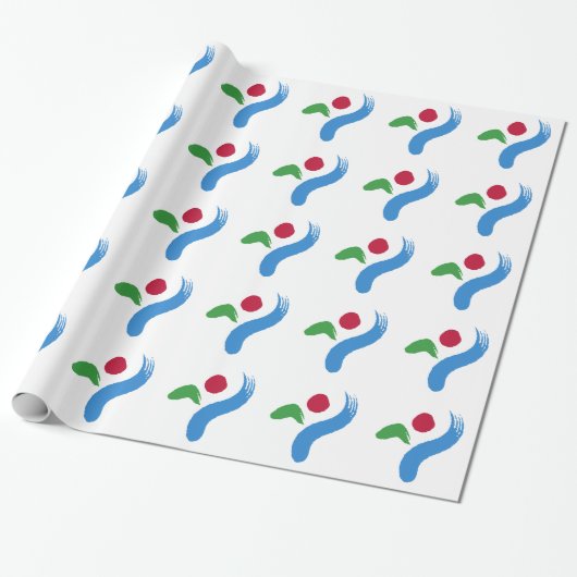 Patriotic wrapping paper with Flag of Seoul ラッピングペーパー (アンロールド)