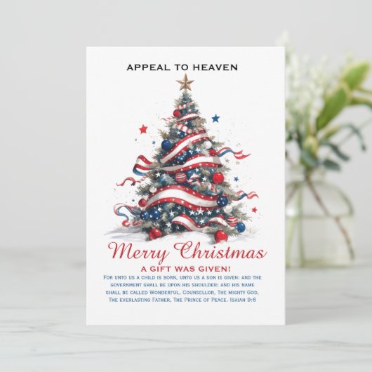 Patriotic Xmas Tree ATH1 with origin ed FLAT CARD シーズンカード (スタンド正面)