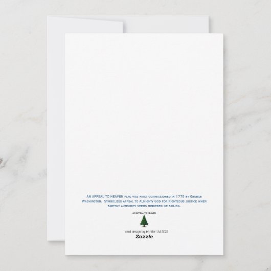 Patriotic Xmas Tree ATH1 with origin ed FLAT CARD シーズンカード (裏面)