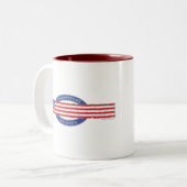Patriotic Yellowstone Montana ツートーンマグカップ (正面左)