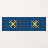 Patriotic Yoga Mats with flag of Macedonia, Greece ヨガマット (正面(横))