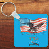 Patriots remembered azure キーホルダー (正面)