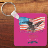 Patriots remembered magenta キーホルダー (正面)