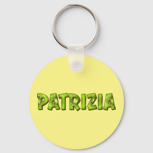 Patrizia Name Kiwi Design Schlüsselanhänger キーホルダー (正面)