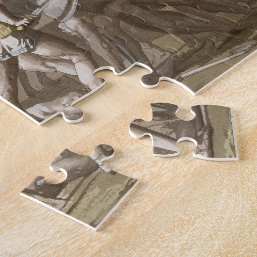 Patrocluの体上のギリシャ人およびトロイ人の戦い ジグソーパズル (側面)