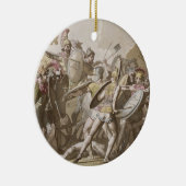Patrocluの体上のギリシャ人およびトロイ人の戦い セラミックオーナメント (右)