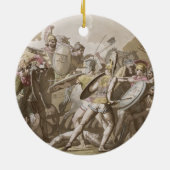 Patrocluの体上のギリシャ人およびトロイ人の戦い セラミックオーナメント (裏面)