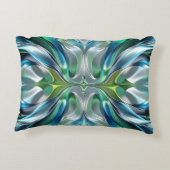 Patrón abstracto de ondas de Agua アクセントクッション (裏面)