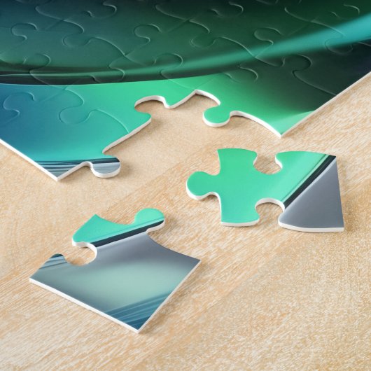 Patrón abstracto de ondas de Agua ジグソーパズル (側面)