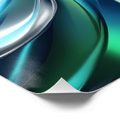 Patrón abstracto de ondas de Agua ポスター (コーナー)