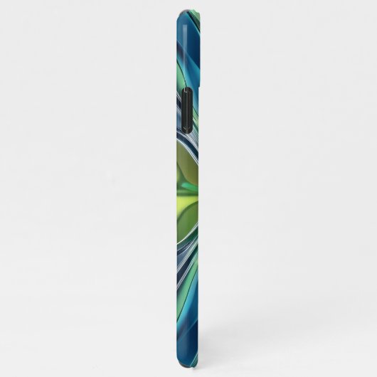 Patrón abstracto de ondas de Agua iPhoneケース (右側)