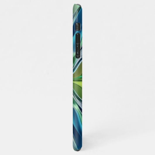 Patrón abstracto de ondas de Agua iPhoneケース (左側)