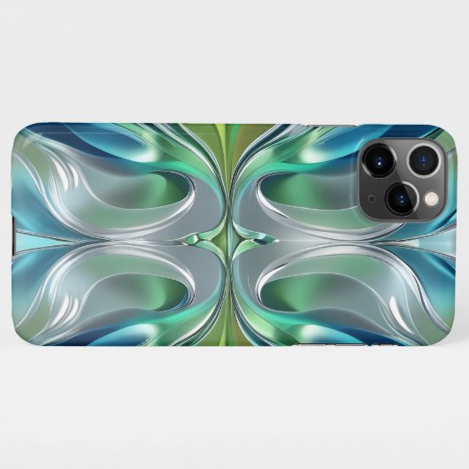 Patrón abstracto de ondas de Agua iPhoneケース (裏面横)