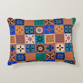 Patrón Azulejo tonos tierra アクセントクッション (正面)
