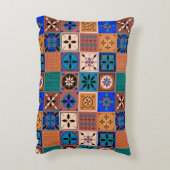 Patrón Azulejo tonos tierra アクセントクッション (裏面(縦))