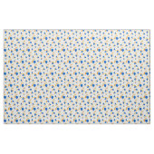 Patrón boho  pintado a mano amarillo y azul ファブリック (ヤード)