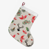 Patrón botánico de Navidad ラージクリスマスストッキング (正面 (吊り時))