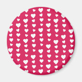 Patrón Corazones blancos del día de San Valentín マグネット (正面)