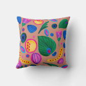 Patrón cozy boho terracota  クッション (裏面)