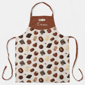Patrón de caramelos de chocolate エプロン (正面)