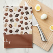Patrón de caramelos de chocolate キッチンタオル (四つ折り)