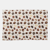 Patrón de caramelos de chocolate キッチンタオル (横)