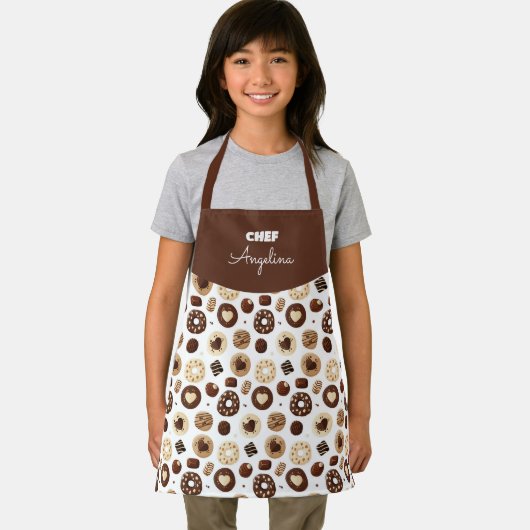 Patrón de dulces de chocolate エプロン (インサイチュ)