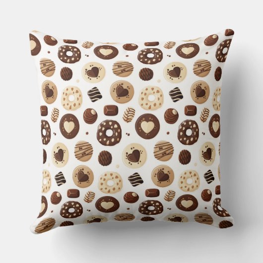 Patrón de dulces de chocolate クッション (裏面)