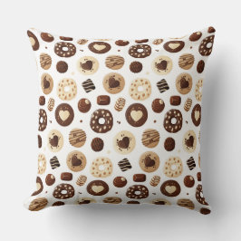 Patrón de dulces de chocolate クッション