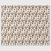 Patrón de dulces de chocolate ラッピングペーパー (フラット)