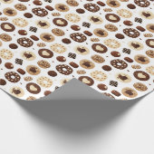 Patrón de dulces de chocolate ラッピングペーパー (角)