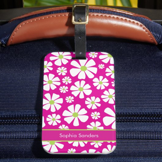 Patron de Flores Blancas Primaveral ラゲッジタグ (正面インサイチュ2)