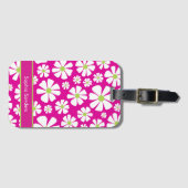 Patron de Flores Blancas Primaveral ラゲッジタグ (正面横)