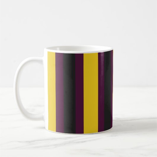 Patrón de lineas Amarillo コーヒーマグカップ (左)
