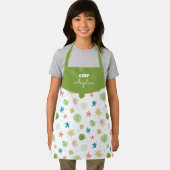 Patrón de verano con estrellas y hojas tropicales エプロン (インサイチュ)