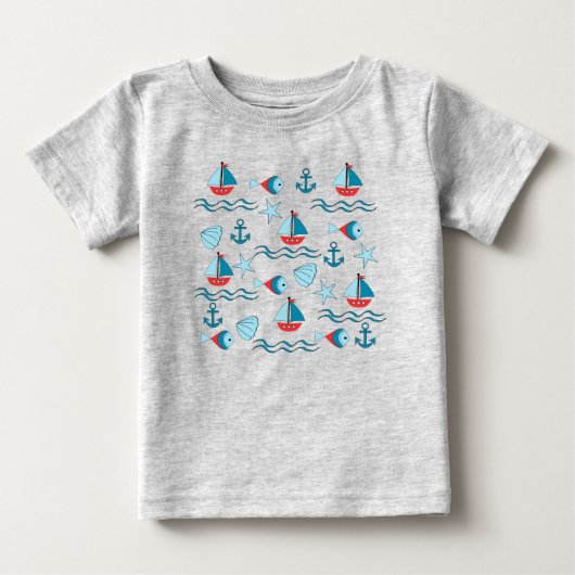 patrón naútico ベビーTシャツ (正面)