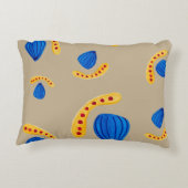 Patrón pintado a mano boho tono tierra アクセントクッション (裏面)