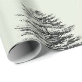 Patrón vintage de árboles negros de Navidad ラッピングペーパー (ロールコーナー)