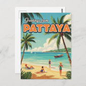Pattaya Beach Thailand Travel ポストカード (正面/裏面)