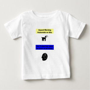 Patterdaleテリアの危険の警告! ベビーTシャツ