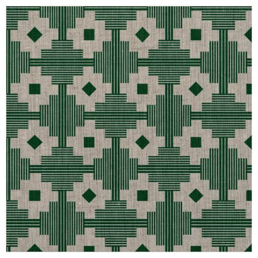 Pattern 061214 - 白地にダークグリーン 02481c ファブリック (見本)