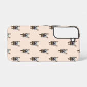 pattern_1_フランスのbulldog_1 samsung galaxyケース (裏面横)